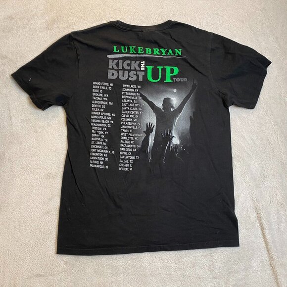 Luke Bryan Mens Concert Tour T-Shirt Large 2015 Kick Up Dust - Picture 10 of 10